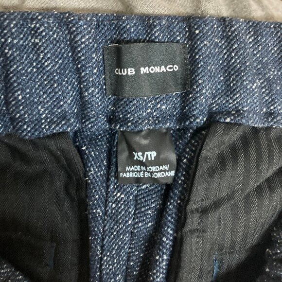 Men's Club Monaco Wool/Silk Blend Pants Elastic Waist, Size XS, Dark Blue - Picture 4 of 4
